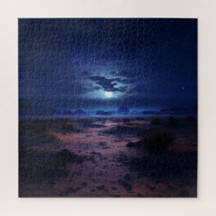 Nacht Wüste Vollmond
