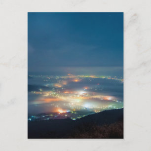 Nachtansicht Aso Nachtmeer der Wolken Japan Kumamo Postkarte