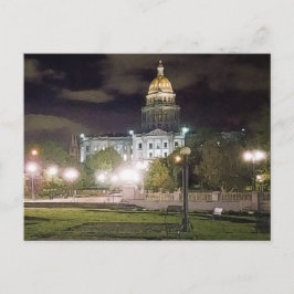 Nachtansicht des Colorado Staat Hauptstadt Postkarte
