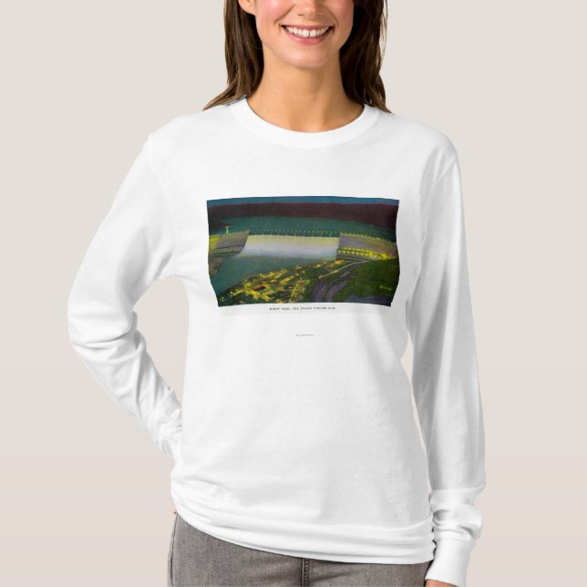 Nachtansicht, großartige Coulee Verdammung T-Shirt (Vorderseite)