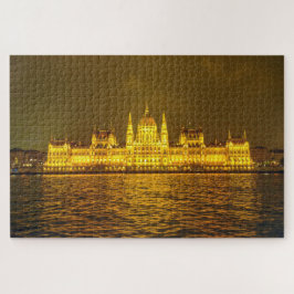 Nachtansicht, Ungarisches Parlament, Budapest Unga