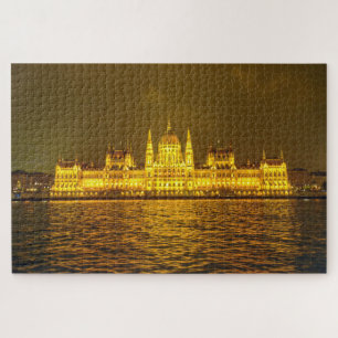Nachtansicht, Ungarisches Parlament, Budapest Unga