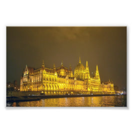 Nachtansicht, Ungarisches Parlament, Budapest Unga Fotodruck