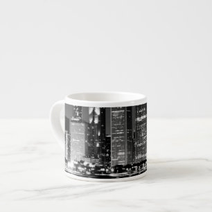 Nachtansicht von Chicagos berühmtem Stadtbild Espressotasse