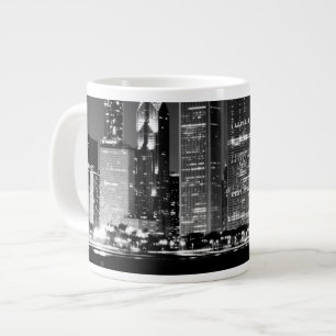 Nachtansicht von Chicagos berühmtem Stadtbild Jumbo-Tasse