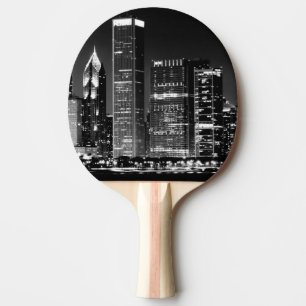 Nachtansicht von Chicagos berühmtem Stadtbild Tischtennis Schläger
