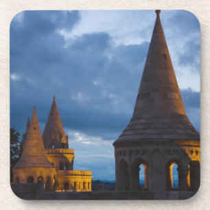 Nachtansicht von Fisherman's Bastion, Castle Hil Untersetzer