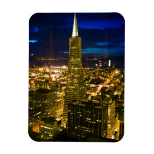 Nachtansicht von San Francisco. Magnet
