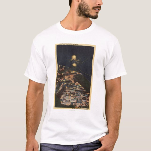 Nachtansicht von Shasta Verdammung T-Shirt (Vorderseite)
