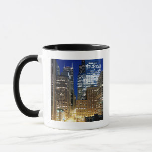 Nachtansicht von Stadtbild von Chicago Tasse