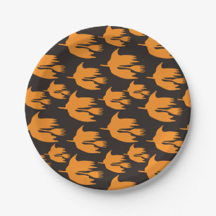 Nachtaufenthaltsreise - nahtloses Halloween-Muster Pappteller