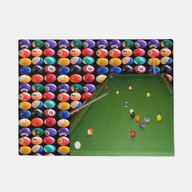 Nachtballfarbe mit Ballen und Kugeln, Fußmatte (Vorderseite)
