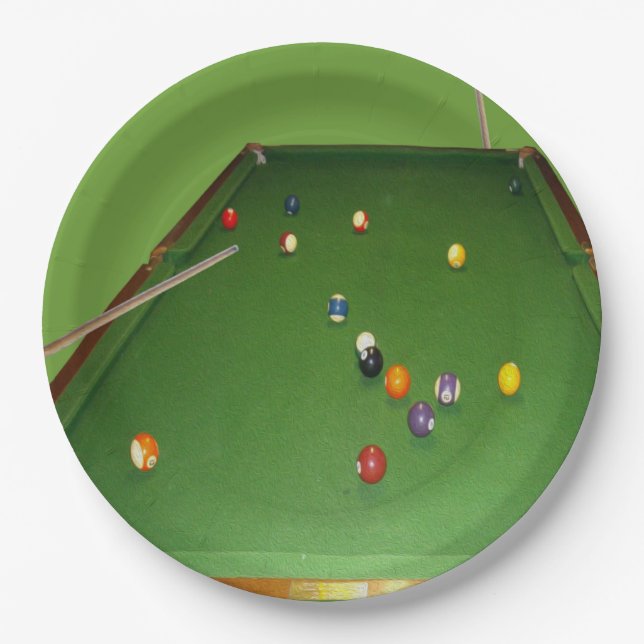 Nachtballfarbe mit Ballen und Kugeln, Pappteller (Vorderseite)