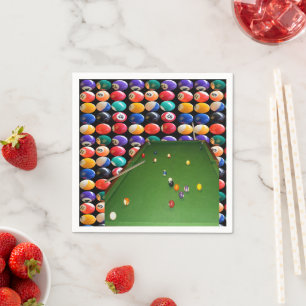 Nachtballfarbe mit Ballen und Kugeln, Serviette