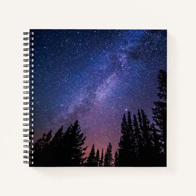 Nachtbaum und Sternenwerk | Notebook Notizbuch (Vorderseite)
