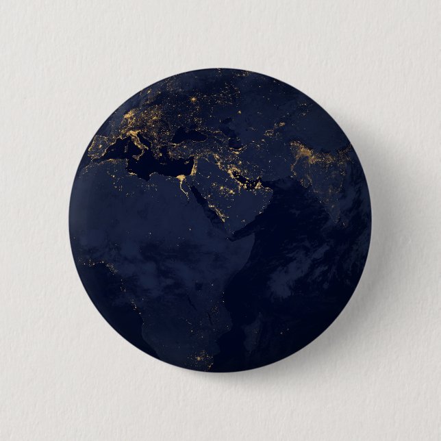 Nachtbeleuchtung in Europa, Afrika und im Nahen Os Button (Vorderseite)