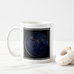 Nachtbeleuchtung in Europa, Afrika und im Nahen Os Kaffeetasse