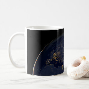Nachtbeleuchtung in Europa, Afrika und im Nahen Os Kaffeetasse