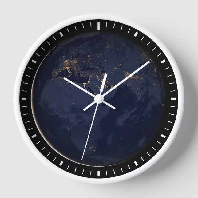 Nachtbeleuchtung in Europa, Afrika und im Nahen Os Uhr (Vorderseite)