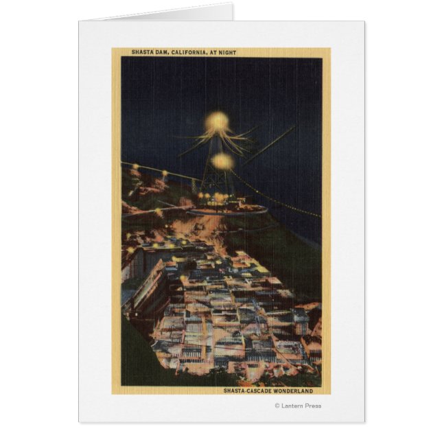 Nachtblick auf den Shasta-Damm (Vorne)