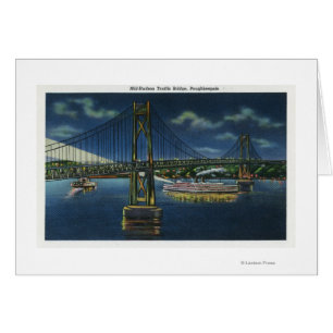 Nachtblick auf die Mid-Hudson-Brücke