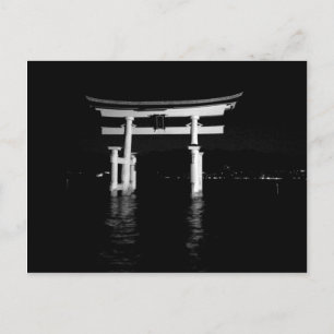 Nachtblick auf Torii Postkarte