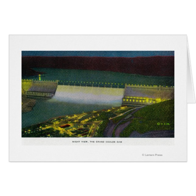 Nachtblick, Großer Coulee-Damm (Vorderseite (Horizontal))