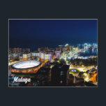 Nachtblick in Malaga, Spanien Postkarte<br><div class="desc">Nachtblick auf die Kathedrale von Malaga. Spektakuläre Aussicht auf Malaga,  Spanien</div>