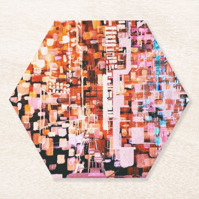 Nachtblick vom Flugaufkleber Untersetzer (Vorderseite)