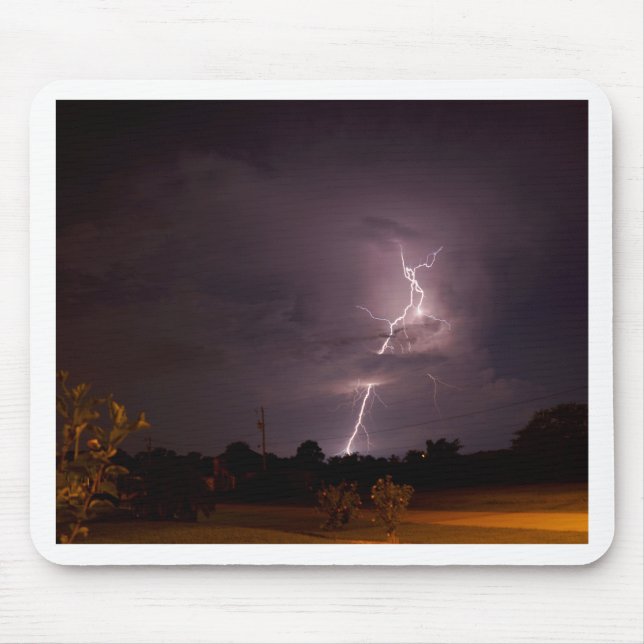 Nachtblitz Sturmwolken Mousepad (Vorne)