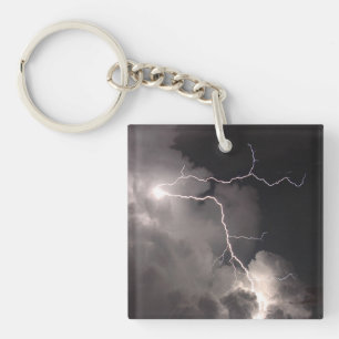 Nachtblitz Sturmwolken Schlüsselanhänger