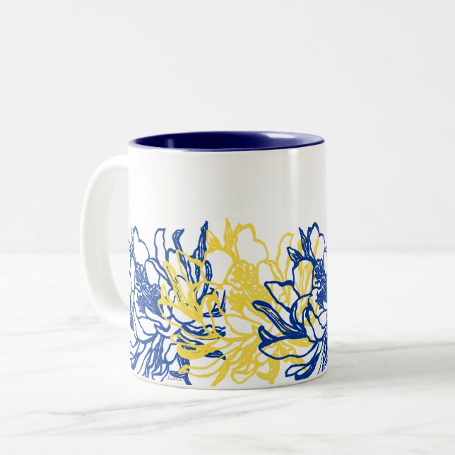 Nachtblühensäulenkaktus-Kaffee-Tasse Zweifarbige Tasse (Vorderseite Links)