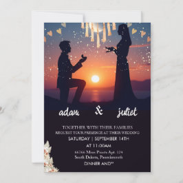 Nachtboho rustikale moderne elegante Twilight Wedd Einladung