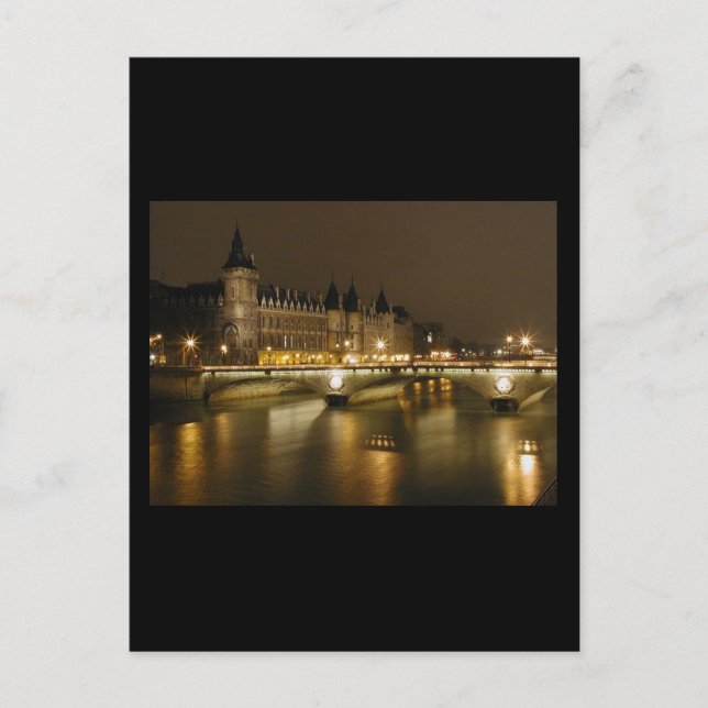 Nachtbrücke Postkarte (Vorderseite)