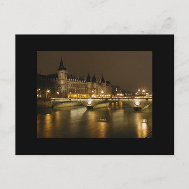 Nachtbrücke Postkarte (Vorderseite)
