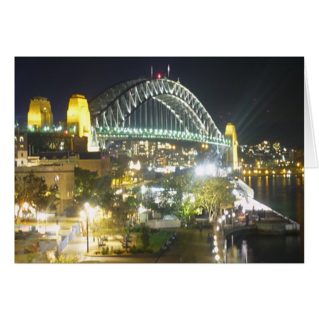 Nachtbrücke Sydney (Vorderseite (Horizontal))
