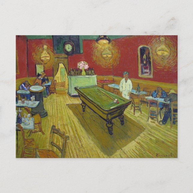 Nachtcafé Place Lamartine, Vincent van Gogh Postkarte (Vorderseite)