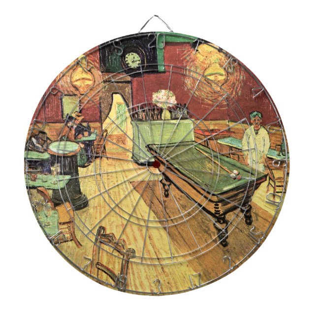 Nachtcafé, Place Lamartine von Vincent van Gogh Dartscheibe (vorne)