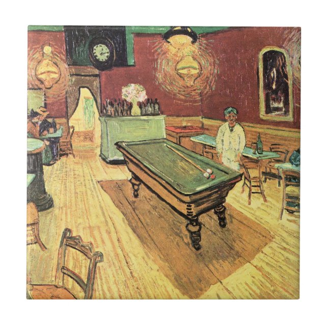 Nachtcafé, Place Lamartine von Vincent van Gogh Fliese (Vorderseite)