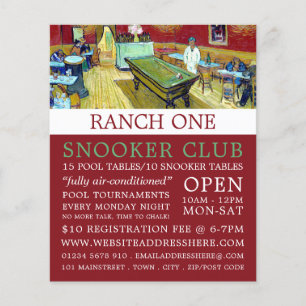 Nachtcafé, Van Gogh, Pool Club, Snooker Club Flyer