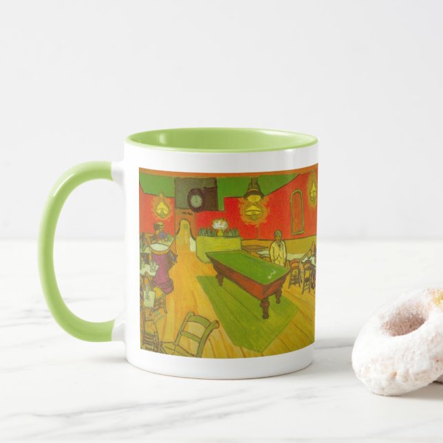 Nachtcafé von Vincent van Gogh Tasse (Mit Donut)