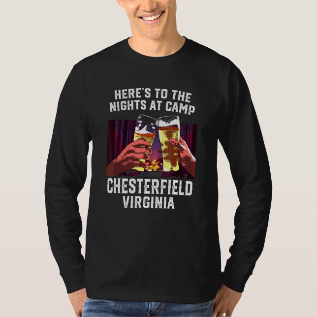 Nächte im Camp Chesterfield Camping V T-Shirt (Vorderseite)