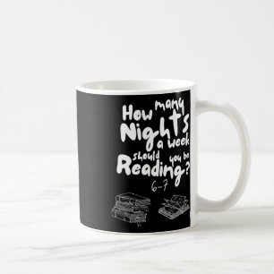 Nächte Lesen 6-7 Meme Englischlehrer Buchliebhaber Kaffeetasse