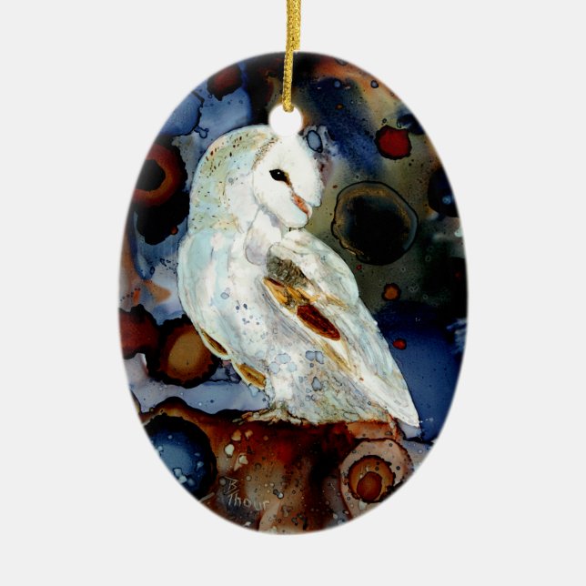 Nachteule Keramikornament (Vorne)