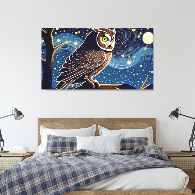 Nachteule  leinwanddruck (Insitu (Schlafzimmer))