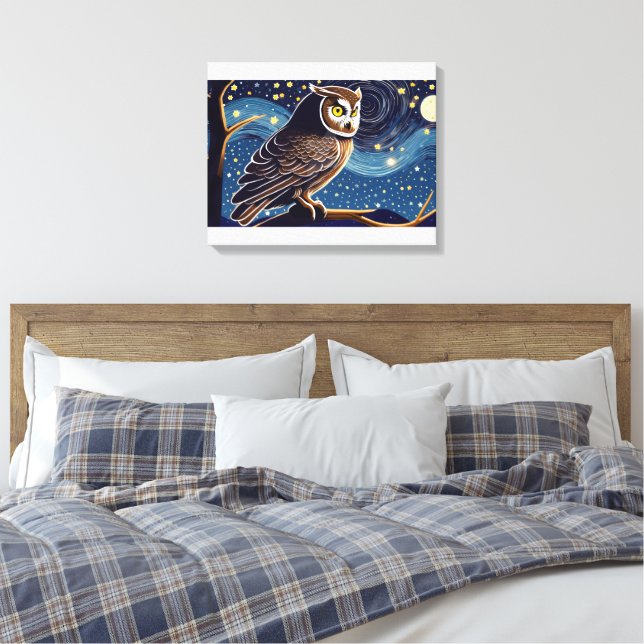 Nachteule  leinwanddruck (Insitu (Schlafzimmer))