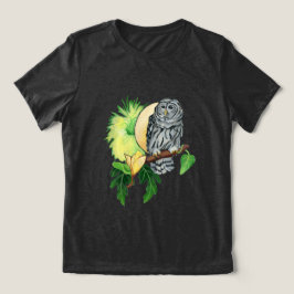 Nachteule und Mond Tri-Blend Shirt