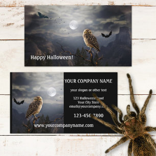 Nachteulen-Halloween-Geschäftskarte Visitenkarte