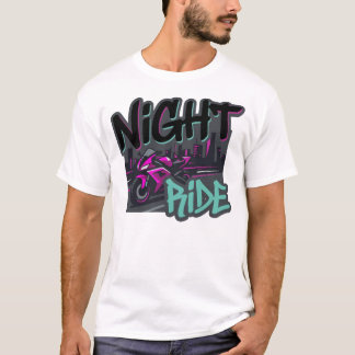 Nachtfahrt Motorrad Graffiti Urban Streetwear Gr T-Shirt