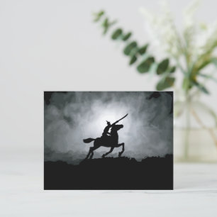 Nachtfall Triumph: Ritter in Nebel Postkarte